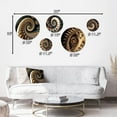 thumbnail image 4 of Designart "Golden Fractal Bliss I" Modern Geometric Metal Wall Art Set of 5 Piece, 4 of 5