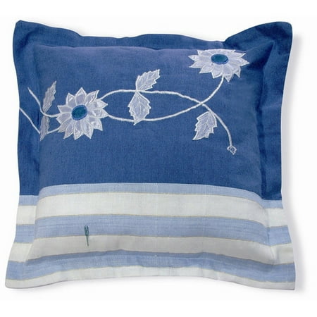 New Spec Inc Embroidery Flower Cotton Throw Pillow