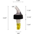 thumbnail image 6 of TrueCraftware- Set of 12 Measured 1-1/2 oz Liquor Pourer with Yellow Tail & Black Collar Acrylonitrile- Cocktail Shot Dispenser Liquor Bottle Pourers Alcohol Liquor Pourers Bar Bartender Accessories, 6 of 6