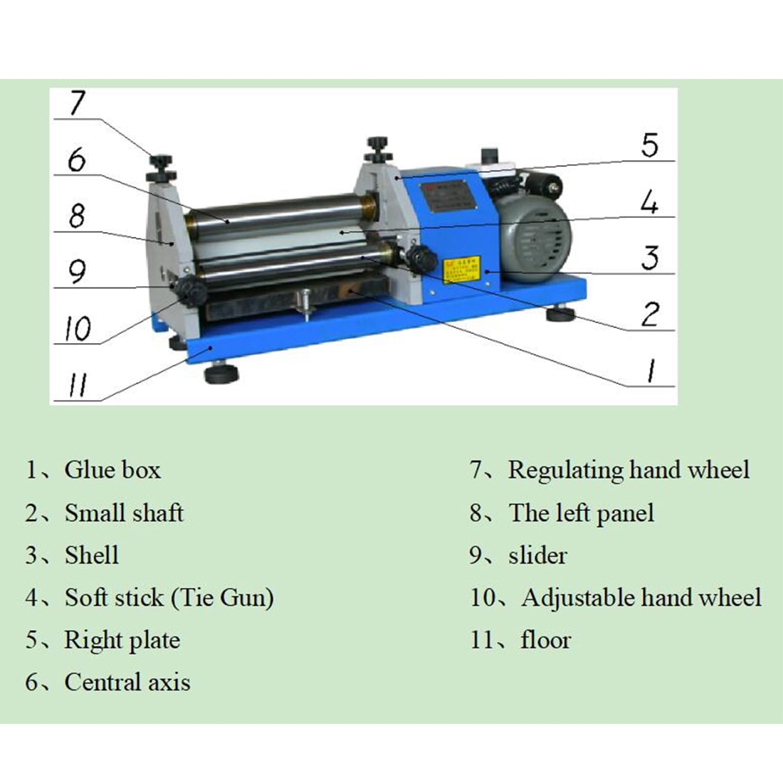 PreAsion White Emulsion Glue Coating Machine 23in Coating Width