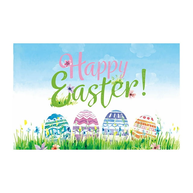 Easter Party Decorations,Happy Easter Banner Easter Banner Holiday Decorations Eggs Bunny Banner Cloth Holiday Party Photo Background Easter Decorations for the Home,Big Easter Eggs