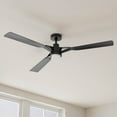 thumbnail image 2 of Belen Collection 60-in Three-Blade Matte Black Modern Ceiling Fan with Matte Black Blades, 2 of 4