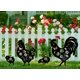 thumbnail image 2 of Decoración de jardín de pollo de metal para exterior, 4 piezas de arte de patio de pollo de metal, estacas decorativas de jardín, regalos de pollo para amantes de los pollos, 2 of 5