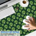 thumbnail image 2 of Long Mouse Pads for Desk,Green Skull Pattern Desk Mats on Top Of Desks, Desk Mouse Pad Extra Large with 3mm Non-Slip Base and Stitched Edge for Gaming,Office,Work,Home 47.3"x23.6", 2 of 6