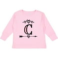 thumbnail image 3 of Inktastic Letter C Monogram Tribal Arrow Girls Long Sleeve Toddler T-Shirt, 3 of 5
