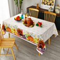 thumbnail image 6 of Rectangle Fall Thanksgiving Tablecloth - Pumpkin Turkey Decorative Holiday Table Cloth, Waterproof and Washable Table Cover for Party Kitchen Dining Room, 60 x 84 Inch, 6 of 6