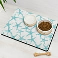 thumbnail image 3 of Seaside-Inspired Dog Bowl Mat - Waterproof Pet Food Mat with Nautical Starfish Design - Quick Dry & Washable, 3 of 3