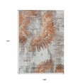 thumbnail image 3 of 9' X 12' Terra Cotta Copper And Taupe Abstract Washable Indoor Outdoor Area Rug, 3 of 5