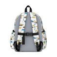 thumbnail image 3 of Excavator and Sun White Pattern Backpack for School, Cute School Bag with Adjustable Shoulder Straps and Padded Back, 13.4"x11"x4.7", 3 of 5