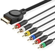 PS3 PS2 Component AV Cable (6 Feet) Premium High Resolution HDTV Component RCA Audio Video Cable for Sony Playstation 3 PS3 and Playstation 2 PS2 Gaming Console