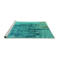thumbnail image 2 of Ahgly Company Machine Washable Indoor Rectangle Oriental Turquoise Blue Industrial Area Rugs, 8' x 12', 2 of 4
