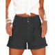 thumbnail image 2 of Pantalones cortos de cintura alta con bolsillos, pantalones cortos de verano para mujer, pantalones cortos casuales altos para mujer, pantalones cortos de cintura alta para mujer, diseño elevado, 2 of 2