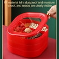 thumbnail image 4 of Zenithome Red White Plastic Multi Layer Candy Box with Compartments for Party Festival Living Room Sturdy Stackable and Stylish 9InX9InX2.55In 9InX9InX4In 9InX9InX5.74In, 4 of 6