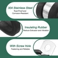 thumbnail image 4 of 3/8"(10mm) Cable Clamp, 304 Stainless Steel Rubber Cushioned Insulated Clamp R Shape Metal Clamp Tube Holder for Pipe Hose Wire Cord Installation 18Pack, 4 of 6