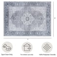 thumbnail image 5 of Grey Medallion Skid-Resistant Area Rug, 5' x 7', 5 of 7