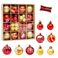 thumbnail image 1 of Christmas Ball Set Box 6cm/3cm Christmas Ball Christmas Tree Decoration Matte/Gloss Painted Eco-friendly Shatterproof PVC Plastic Ball Ornament Christmas Party Decoration Gift BoxStyle 2Nosize Gao Jinjia unisex, 1 of 2