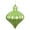Celadon, variant on Vickerman 6" Emerald Matte Onion Drop Christmas Ornament, 4 per Bag