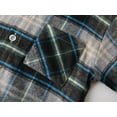 thumbnail image 4 of Emy Dola Boys Casual Flannel Plaid Hoodies Spring Button Down Shirts Long Sleeve Jacket Coats with Pocket, 4 of 10