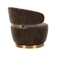 thumbnail image 5 of Austin Chocolate Brown Recycled Fabric Swivel Chair, 5 of 7