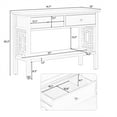 thumbnail image 7 of 2-Tier Console Table with Drawer, 42" Solid Wood Console Table Sofa Table for Living Room, Entryway Table with Storage Opening Shelf, Narrow Corner Tables for Small Spaces, White, 7 of 7