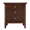 thumbnail image 2 of Dtwnek 3 Drawer Nightstand for Home, Office, Brown, 2 of 4