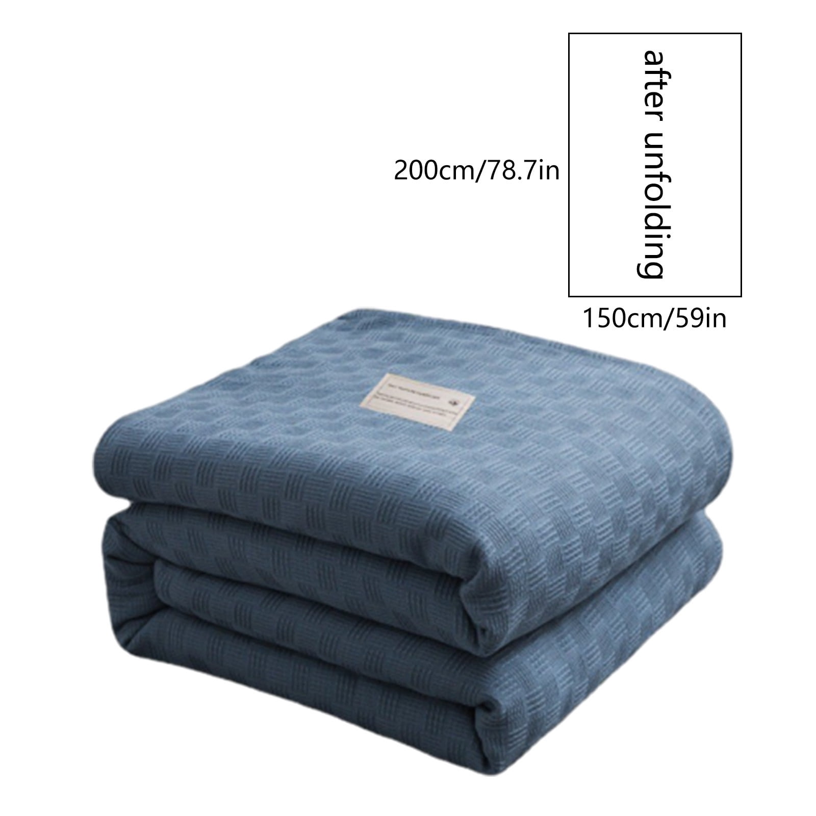 Fiogavroetic Cotton Bed Blanket Twin Cotton Thermal Blanket Lightweight Bed Throw Breathable Premium Soft Comfortable Blanket for All Season