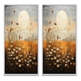 thumbnail image 2 of Designart "Meadow Grasslands Painting I" Meadow Framed Wall Art Set Of 2 - Orange Landscapes Frame Gallery Set For Office Decor, 2 of 7