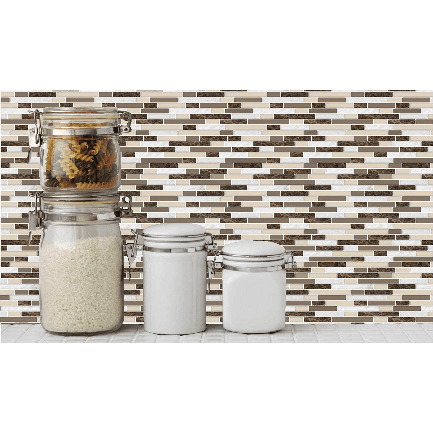 Art3d Marble Beige 12 in. x 12 in. Peel and Stick Wall Tile Backsplash (10-Pack)
