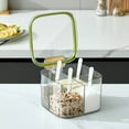 thumbnail image 6 of Kraoden Four Compartments Seasoning Jar Set with Transparent Design, Multifunctional Spice Organizer, Household Kitchen Seasoning Can with Divider and Handle, Space-Saving Storage Solution, 6 of 7