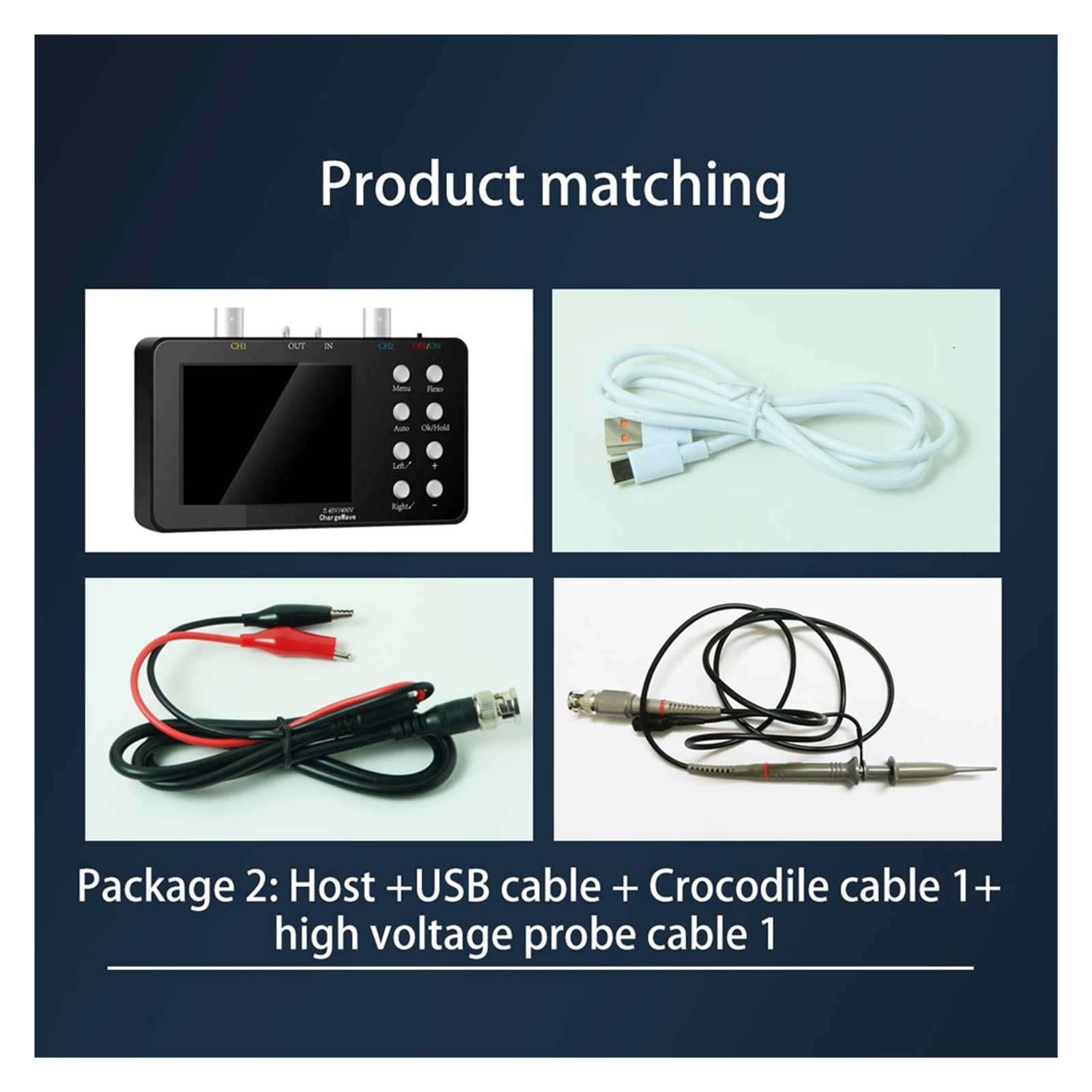 Portable Digital Oscilloscope 50M Sampling Rate 10M Analogue Bandwidth Oscilloscope 6A Current Waveform Measurement Dual-channel ,Professional Designed