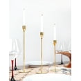 thumbnail image 5 of FSyueyun Gold Taper Candle Holders, Set of 3, 5 of 7