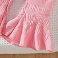 thumbnail image 6 of Utlike Girls Clothing Set Toddler Sleeveless Solid Tops Ruffles Vest Pants Outfits Fashion Trend Outfits For Sweet Girls Size 3 Months-6 Months, 6 of 6