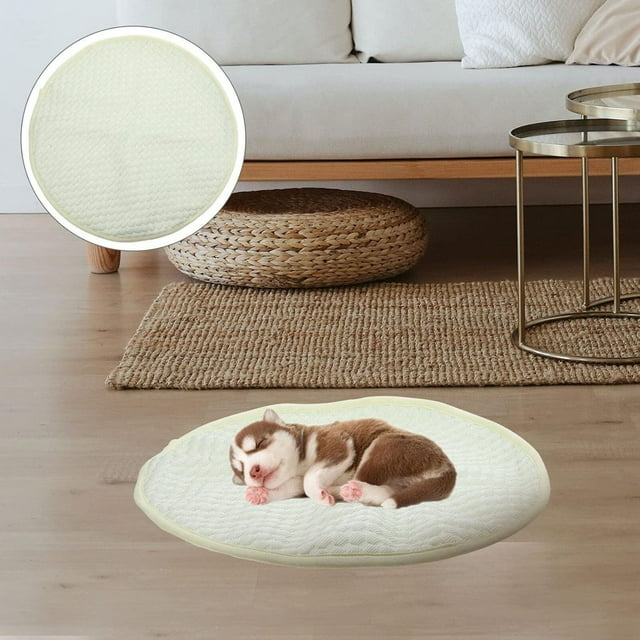 Fiudx Almohadilla de Hielo Refrescante para Mascotas, Tapete de Seda Transpirable, Sueño Cómodo para Perros y Gatos, Uso En Interiores y Exteriores, Fácil de Limpiar, Alivio Del Calor, Comodidad para