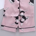 thumbnail image 6 of Toddler Boy Summer Outfit for 5-6 Years Toddler Boy Clothes Baby Summer Outfit Short Sleeve T-Shirt Tops Casual Elastic Shorts 2Pcs Set Cartoon Print 2PCS Set Short Sets,A13-Light Pink, 6 of 7