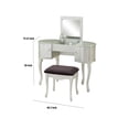 thumbnail image 5 of HomeRoots 352297 Wooden Vanity Set with Flip Top Mirror, Silver & Brown, 5 of 5