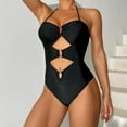thumbnail image 4 of Lopeceal One Piece Swimsuit for Women Ring Linked Monokini Sexy Bathing Suit Cutout Swim Suit, 4 of 7