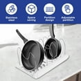 thumbnail image 2 of Sutowe Pot and Pan Organizers Rack Multipurpose Anti Slip Pot Lid Holder Space Saving Cookware Baking Frying Rack Adjustable Cookware Baking Storage Holder for Kitchens, 2 of 8