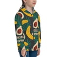 thumbnail image 5 of Kdxio Banana And Avocado Pattern Kids Boys Girls Zip Up Hoodie 3D Printed Hooded Sweatshirt Hoody Coat with Pocket 7-12 Y-Small, 5 of 6