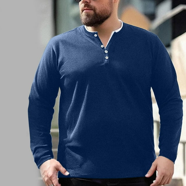 RKSTN Haut à Manches Longues Surdimensionné pour Hommes, Grande Taille, Col Rond, Mode Automne