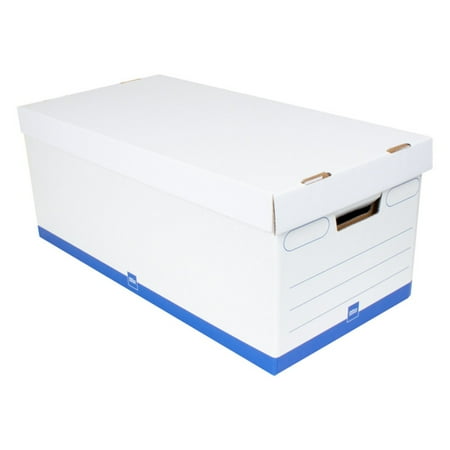UPC: 0735854733322 | Office Depot® Brand Medium Quick Set Up Corrugated Storage Boxes  Letter Size  24  x 12  x 10   60% Recycled  White/Blue  Pack Of 12