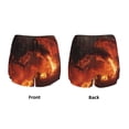 thumbnail image 3 of Balery Fiery Dragons Castle Attack Pantalones cortos deportivos para mujer con forro y dos bolsillos, elásticos, para entrenamiento, gimnasio, yoga-Small, 3 of 7