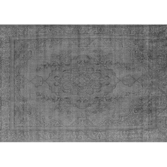 Ahgly Company Indoor Rectangle Oriental Gray Industrial Area Rugs, 8' x 12'