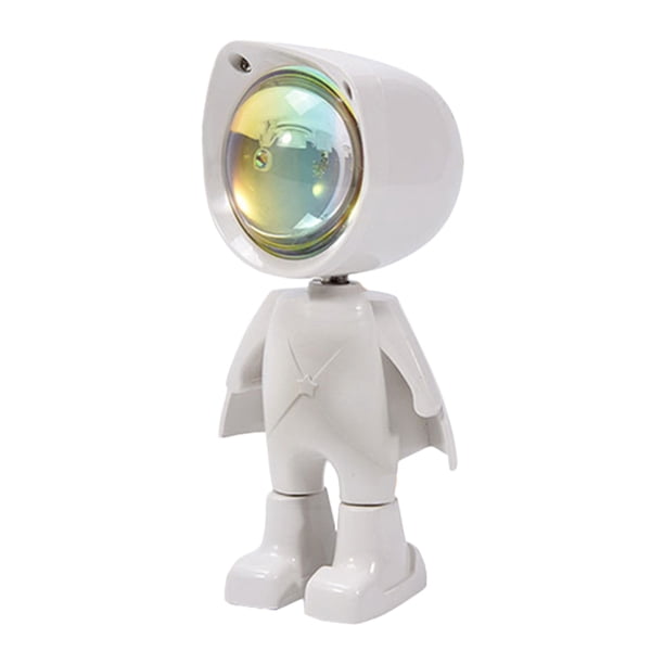 Astronauta Sunset Lamp 600MAH Sunset RGB Night Lamp para Home Hotel (C) Likrtyny Para estrenar