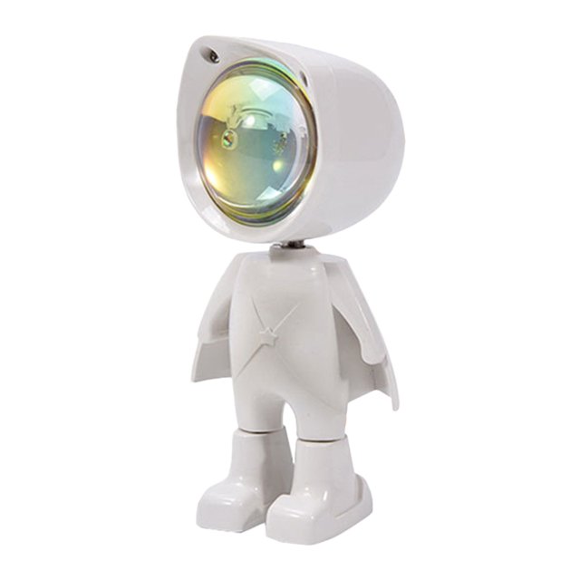 Lámpara De Puesta De Sol De Astronauta Astronauta Sunset Lamp 600MAH Sunset RGB Night Lamp para Home Hotel (B) Likrtyny Para estrenar