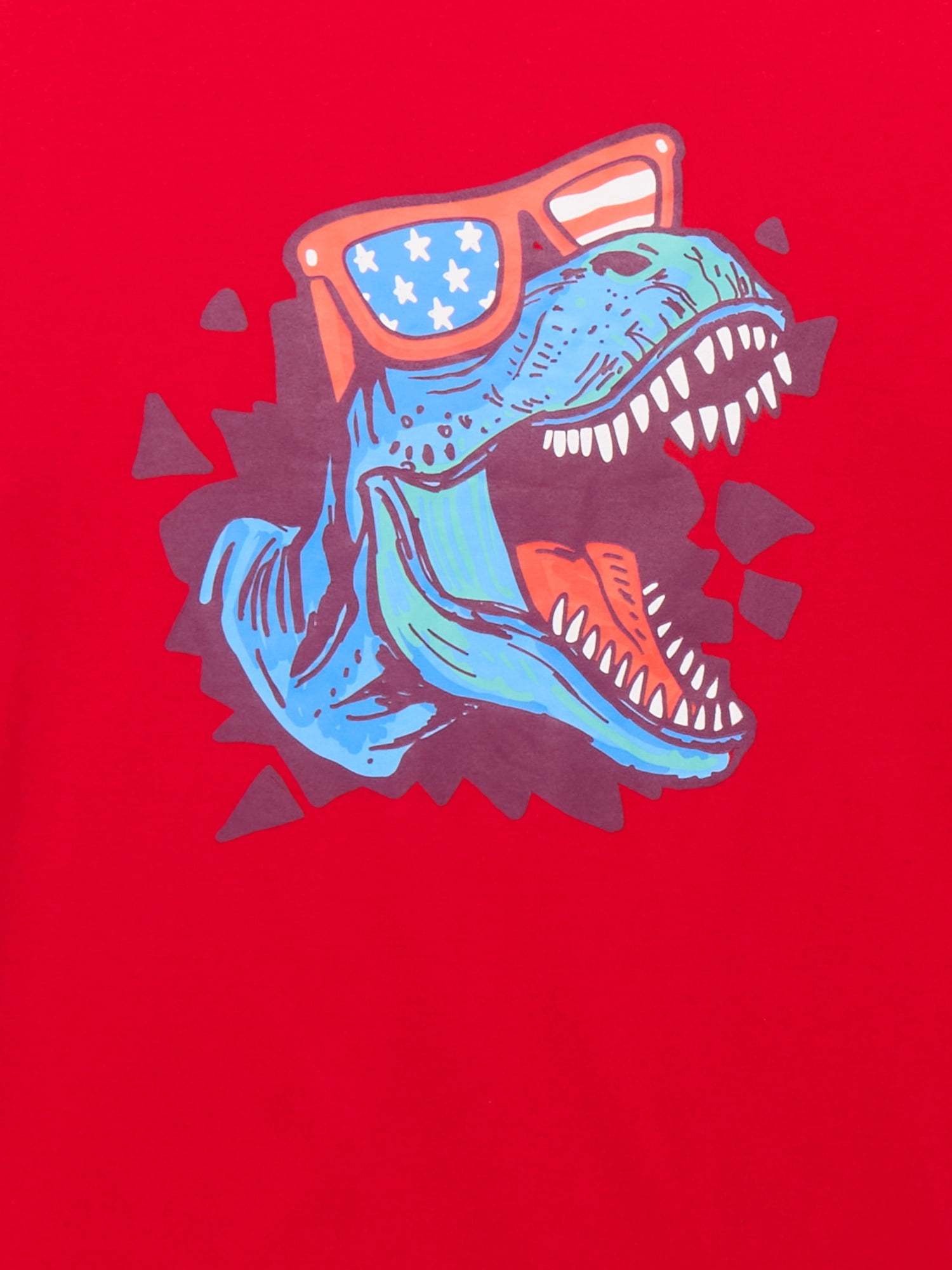 Wonder Nation Misc Rex USA, Crew Neck, Short Sleeve, Graphic T-Shirt, Sizes 4-18