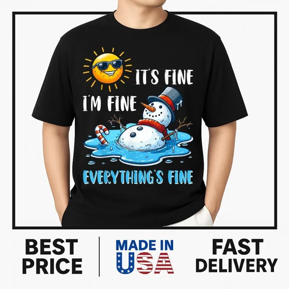 Funny Melting Snowman Christmas in July Summer Humor T-Shirt BEST-SELLER