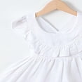 thumbnail image 3 of FRSASU Girls Ruffle Summer Cotton Linen Mini Dress Loose Sleeveless Swing A-Line Cute Princess Party Dresses White, 3 of 6