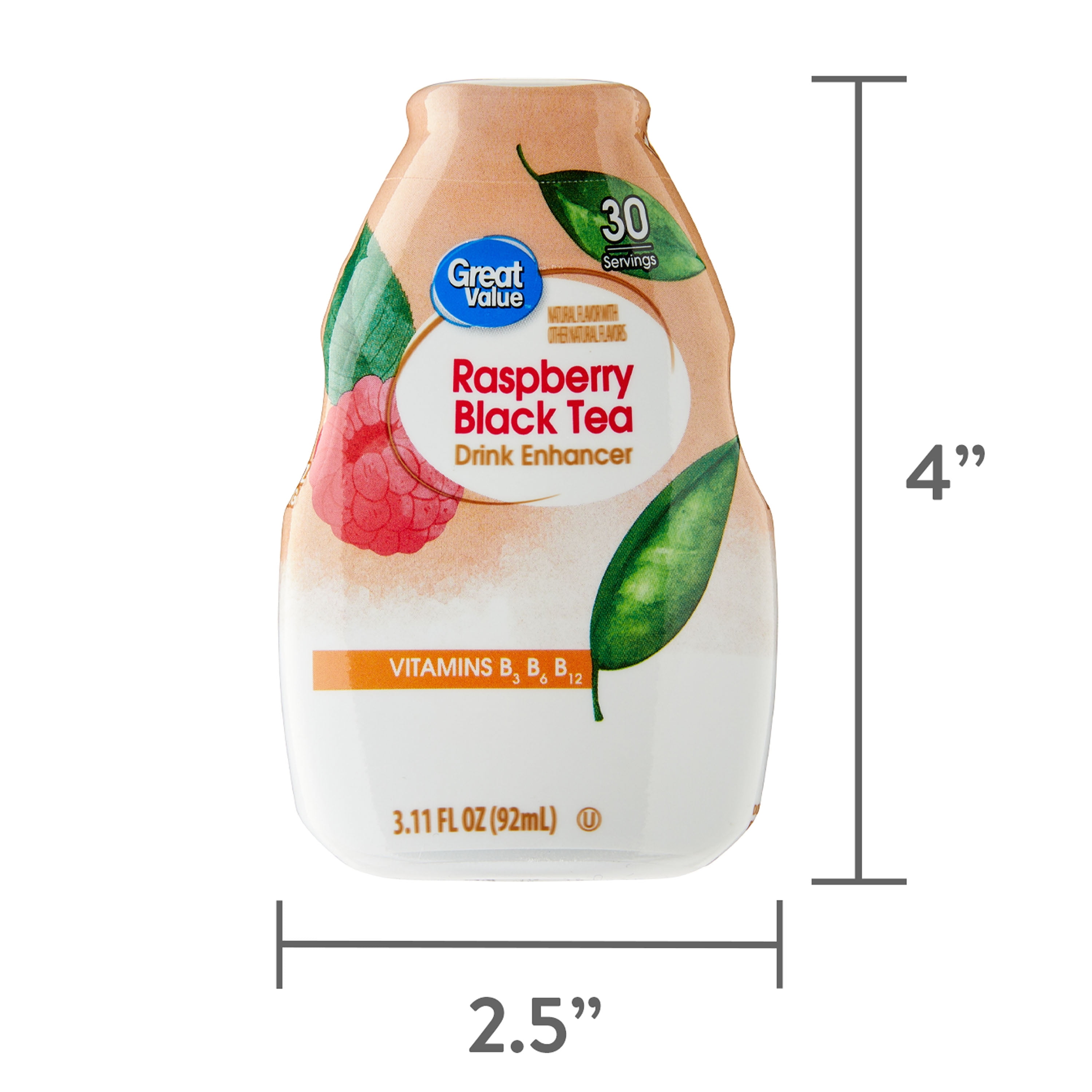 Great Value Raspberry Black Tea Drink Enhancer, 3.11 fl oz