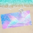 thumbnail image 2 of AISENIN Personalized Mermaid Beach Towels for Kids Girls with Name Microfiber Customized Monogrammed Beach Towels for Beach Pool Travel Camping, 2 of 5