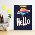 thumbnail image 2 of FORMRS Acrylic Clipboard with Low Profile Clip Standard A4 Letter Size, 12.5" x 9", Colorful UFO, 2 of 8